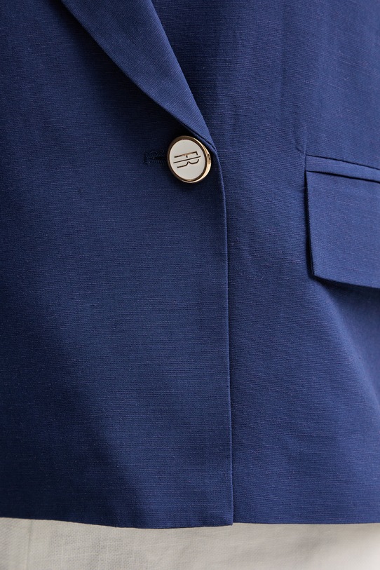 Fracomina kamizelka z dodatkiem lnu FS26SJ1001W62201 granatowy