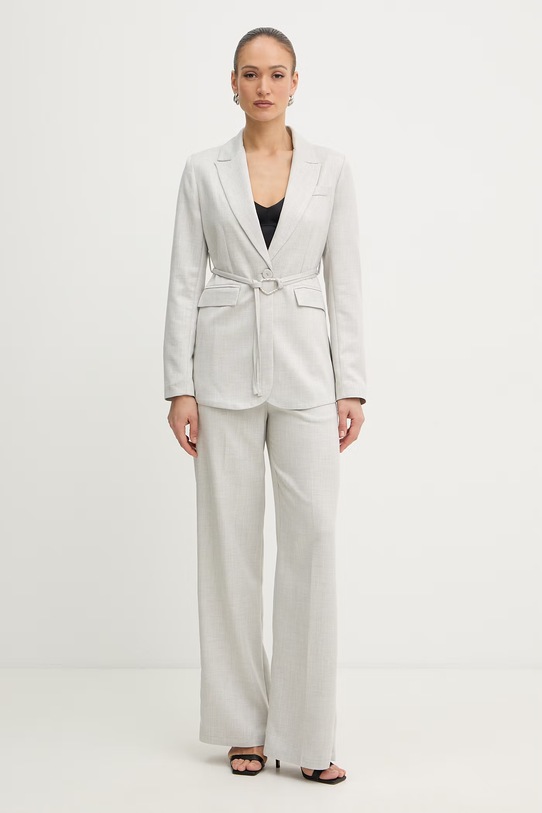 Fracomina marynarka damska z wiskozy FS26SJ3003W84501 szary SS26