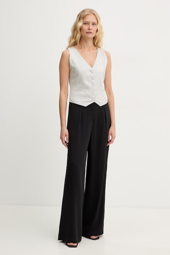 Fracomina kamizelka jednorzędowa damska FS26SJ5001W84501 szary SS26