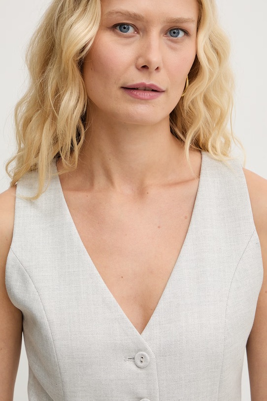 Fracomina kamizelka jednorzędowa damska szary FS26SJ5001W84501