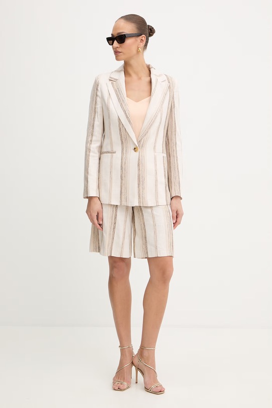 Fracomina marynarka FS26SJ2003W840N8 beżowy SS26