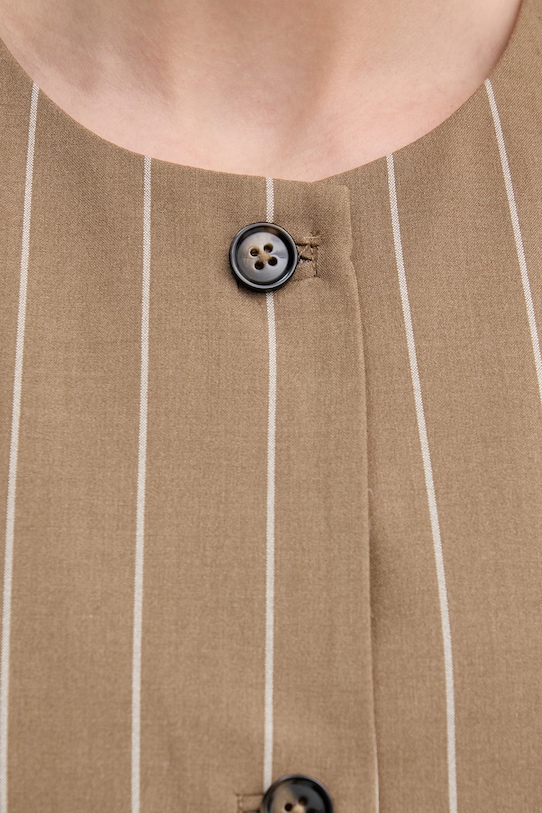 United Colors of Benetton kamizelka damska 26Q2DJ015 brązowy