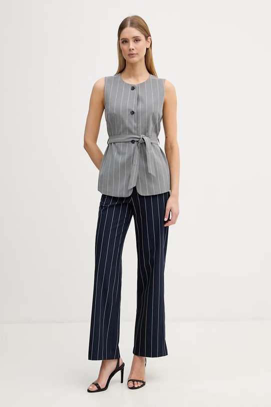 United Colors of Benetton kamizelka damska 26Q2DJ015 szary SS26