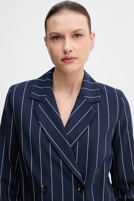 United Colors of Benetton marynarka dwurzędowa damska z wiskozą granatowy 26Q2DW03L