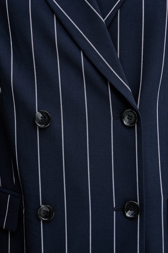 United Colors of Benetton marynarka dwurzędowa damska z wiskozą 26Q2DW03L granatowy