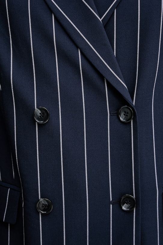 United Colors of Benetton marynarka dwurzędowa damska z wiskozą 26Q2DW03L granatowy