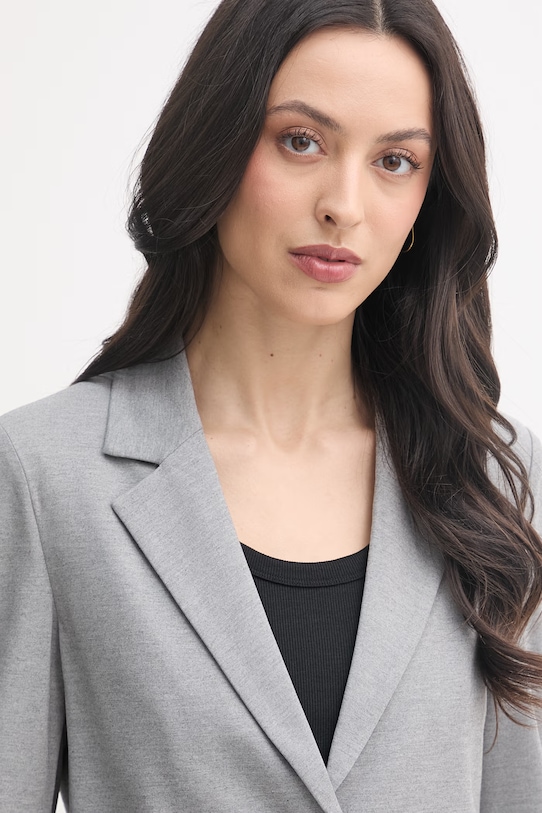 United Colors of Benetton jednoradové sako dámske s viskózou sivá 27CKDW03K