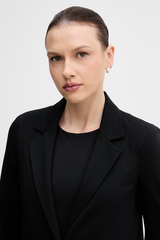 United Colors of Benetton marynarka jednorzędowa damska z wiskozą czarny 27CKDW03K