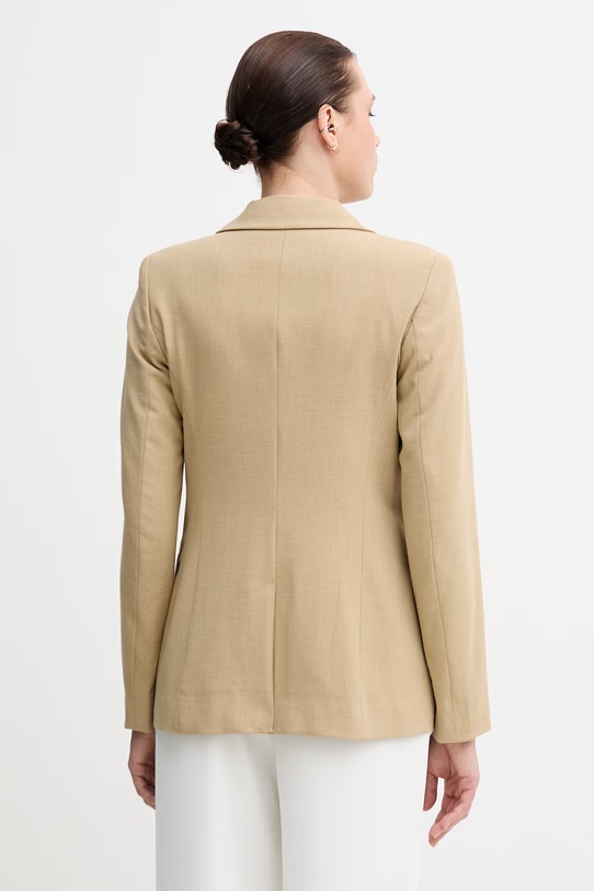Odzież United Colors of Benetton marynarka jednorzędowa damska z wiskozy 2962DW02W beżowy