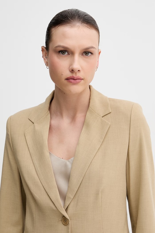 United Colors of Benetton marynarka jednorzędowa damska z wiskozy beżowy 2962DW02W