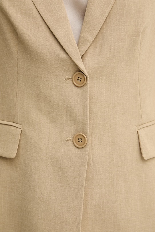 United Colors of Benetton marynarka jednorzędowa damska z wiskozy 2962DW02W beżowy