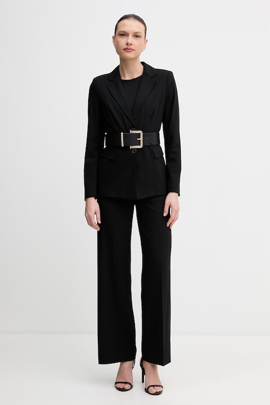 United Colors of Benetton marynarka jednorzędowa damska z wiskozą 2962DW02W czarny SS26