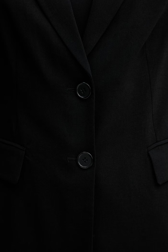 United Colors of Benetton marynarka jednorzędowa damska z wiskozą 2962DW02W czarny