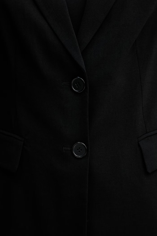 United Colors of Benetton marynarka jednorzędowa damska z wiskozą 2962DW02W czarny