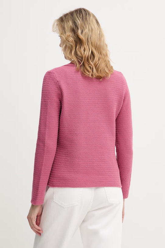 Odzież United Colors of Benetton marynarka jednorzędowa damska bawełniana 1TWSD605I różowy