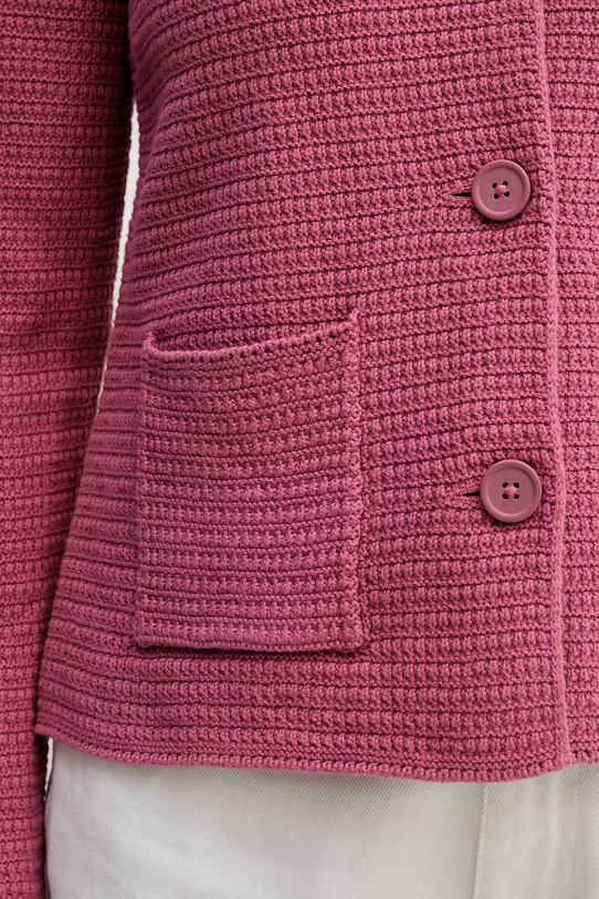 United Colors of Benetton marynarka jednorzędowa damska bawełniana 1TWSD605I różowy