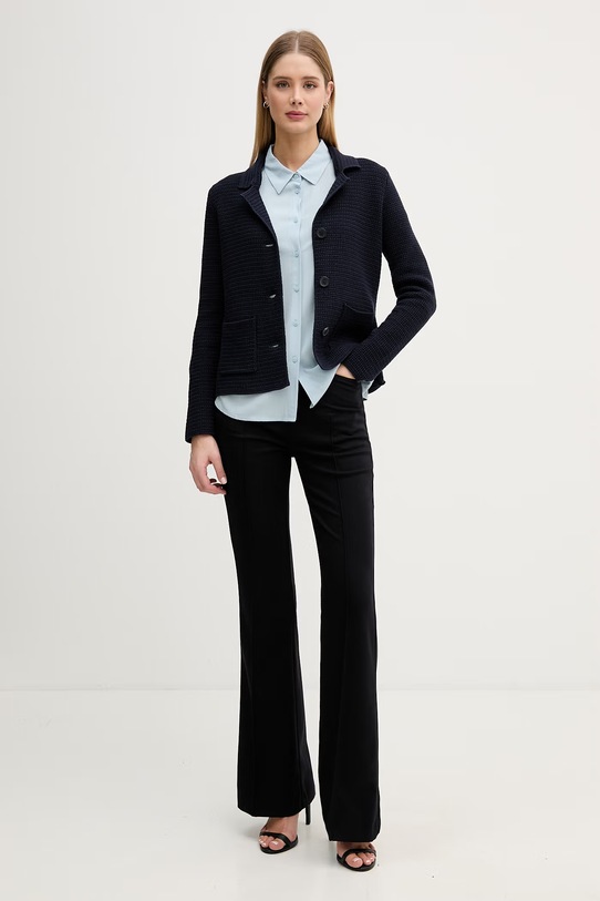 United Colors of Benetton Μονόπετο σακάκι γυναικείο βαμβακερό 1TWSD605I σκούρο μπλε SS26