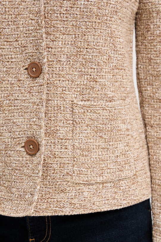 United Colors of Benetton Μονόπετο σακάκι γυναικείο βαμβακερό 1TWSD605I μπεζ