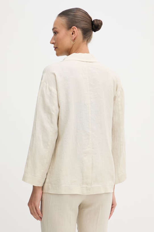 Odjeća United Colors of Benetton ženski jednoredni sako laneni 2AGHDW03J bež