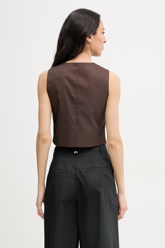 Oblečenie United Colors of Benetton vesta dámska bavlnená 29YYDJ016 hnedá