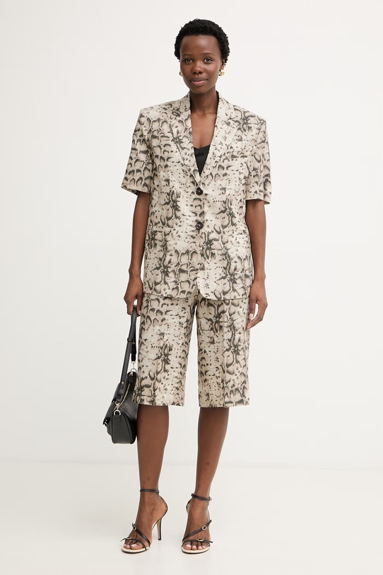 Pinko giacca monopetto da donna in lino 106879.A3BL beige SS26