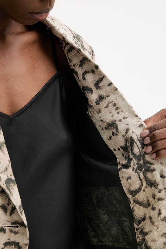 Pinko giacca monopetto da donna in lino 106879.A3BL