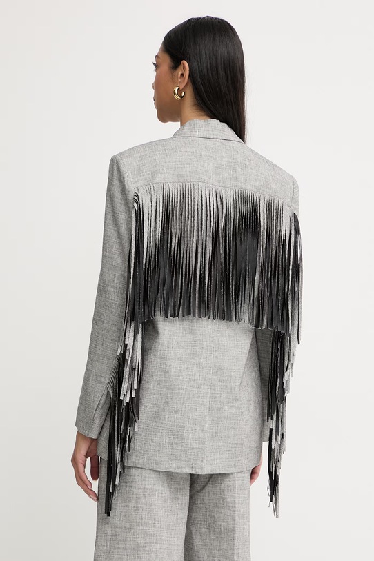 Pinko σταυρωτό σακάκι γυναικείο με λινό 106925.A3AS γκρί