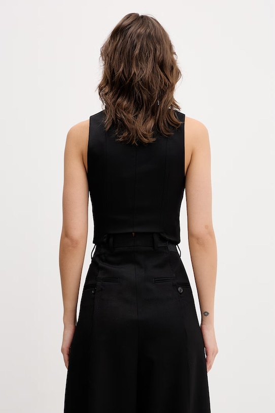 Odzież VETEMENTS kamizelka z dodatkiem wełny WE76TV360B czarny