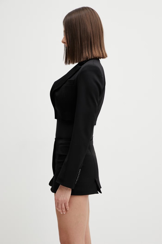 VETEMENTS marynarka z dodatkiem wełny Deconstructed WE76TJ362B czarny SS26