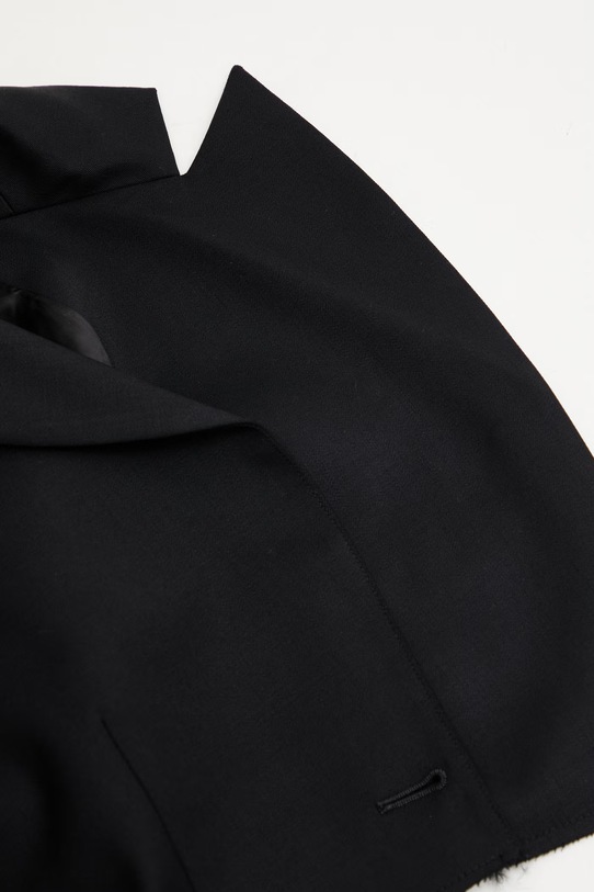 VETEMENTS marynarka z dodatkiem wełny Deconstructed WE76TJ362B czarny