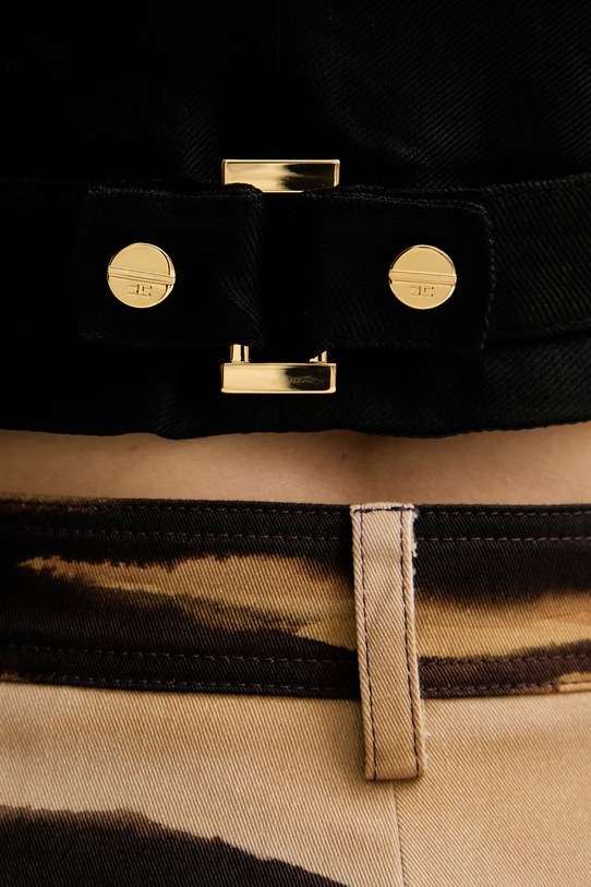 Elisabetta Franchi γιλέκο γυναικείο με λινό GL00862E2