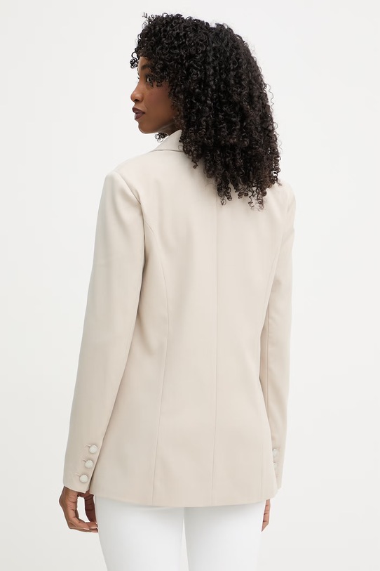 Odzież Guess marynarka jednorzędowa damska z wiskozy BRUNA W6GN04.W1747 beżowy