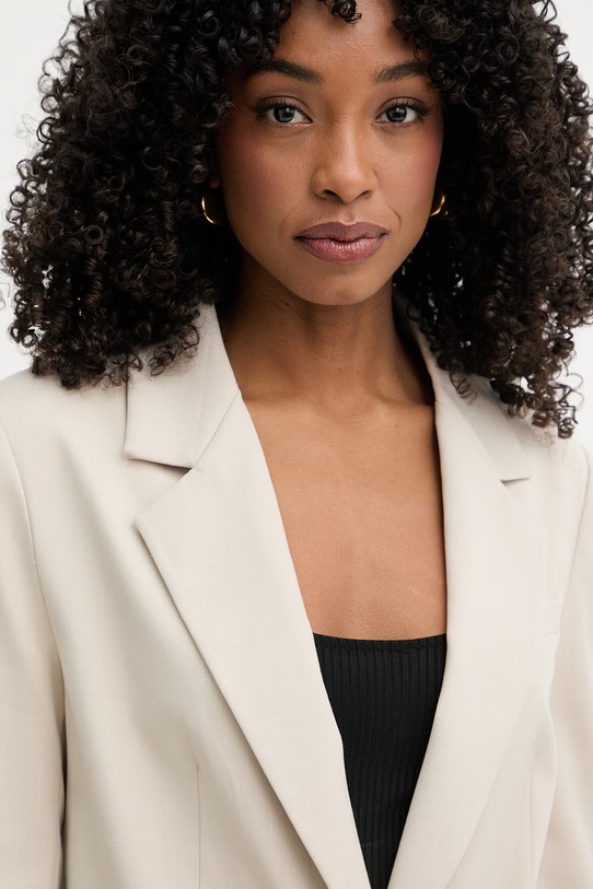 Guess marynarka jednorzędowa damska z wiskozy BRUNA beżowy W6GN04.W1747