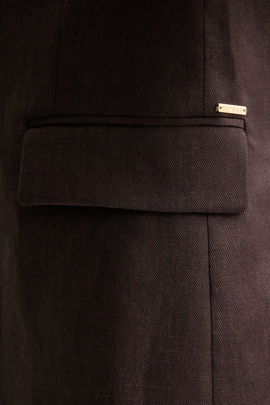 Guess однобортний піджак жіночий з додаванням льону CARLA W6GN19.W2838 коричневий