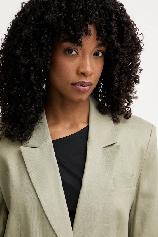 Guess giacca monpetto da donna con misto lino CARLA verde W6GN19.W2838