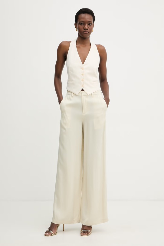 Patrizia Pepe kamizelka jednorzędowa damska 2C1726.A735 beżowy SS26