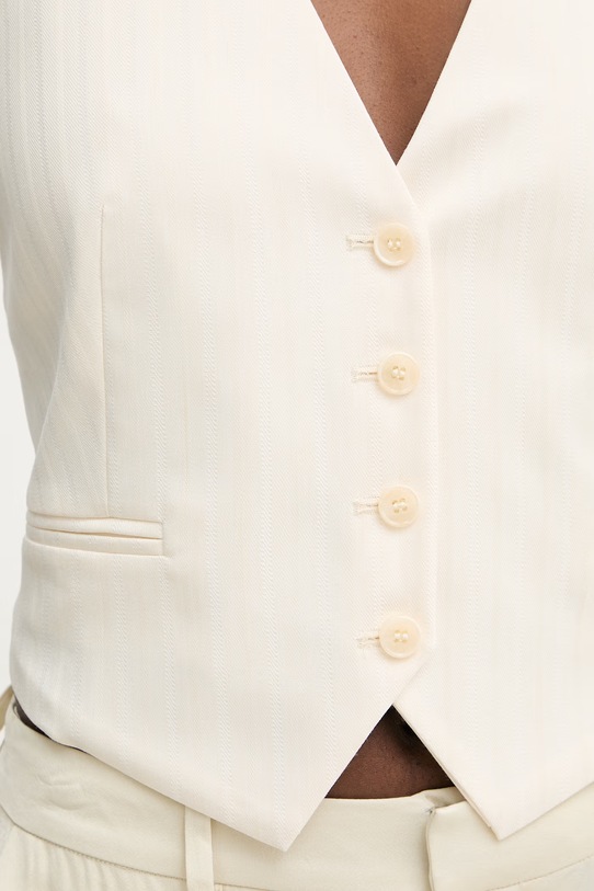 Patrizia Pepe kamizelka jednorzędowa damska 2C1726.A735 beżowy