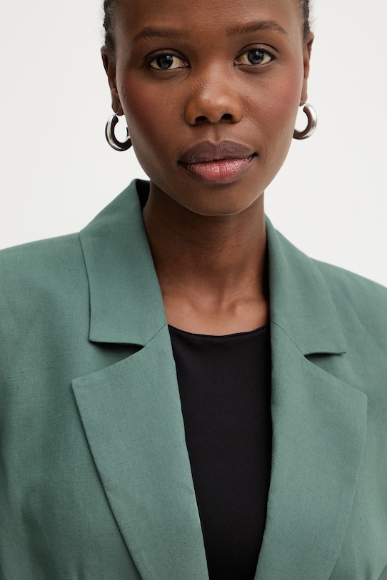 Patrizia Pepe marynarka jednorzędowa damska z wiskozy zielony 2S1558.A052