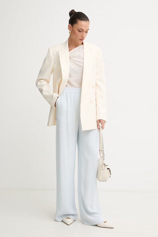 Patrizia Pepe marynarka dwurzędowa damska 2S1560.A735 beżowy SS26