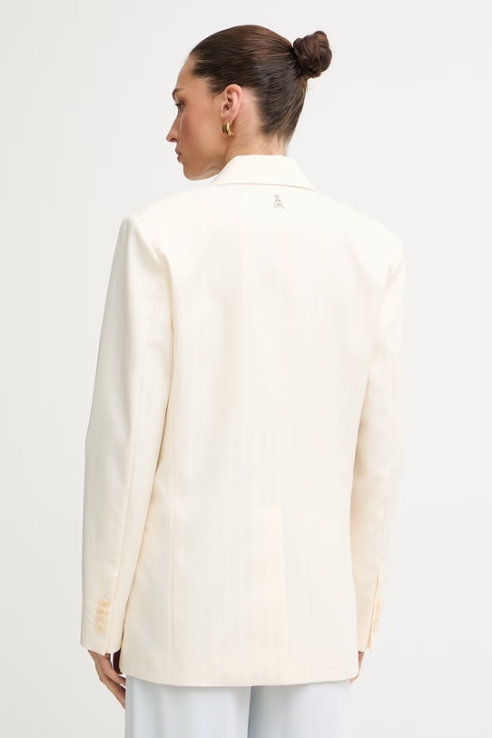 Odzież Patrizia Pepe marynarka dwurzędowa damska 2S1560.A735 beżowy