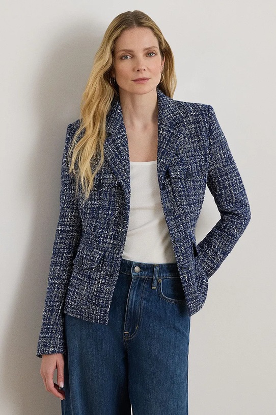 Lauren Ralph Lauren żakiet damski z bawełny niebieski 200P09009