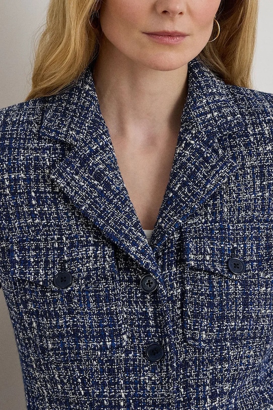 Lauren Ralph Lauren żakiet damski z bawełny niebieski 200P09009