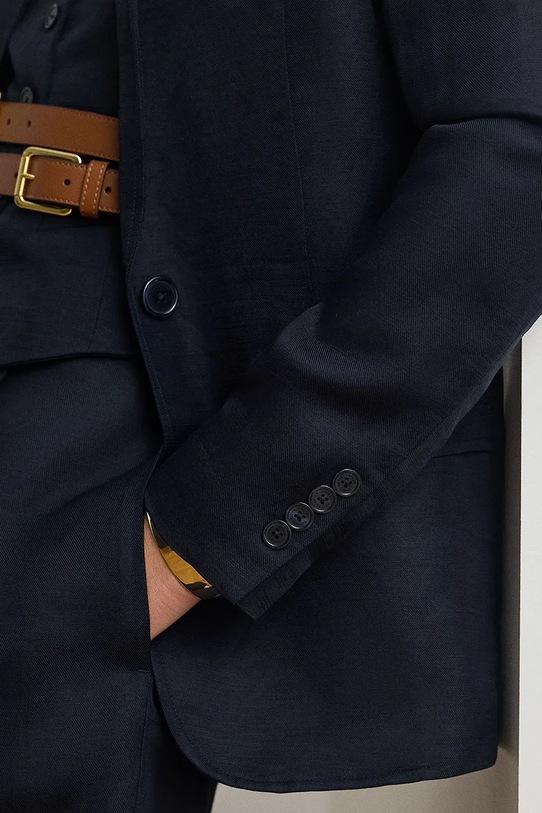 Lauren Ralph Lauren marynarka jednorzędowa damska z lnem 200P13643