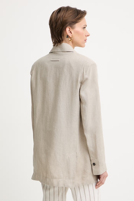 Одяг Max&Co. однобортний піджак жіночий лляний MCOSTAMPA 2616041015200 бежевий