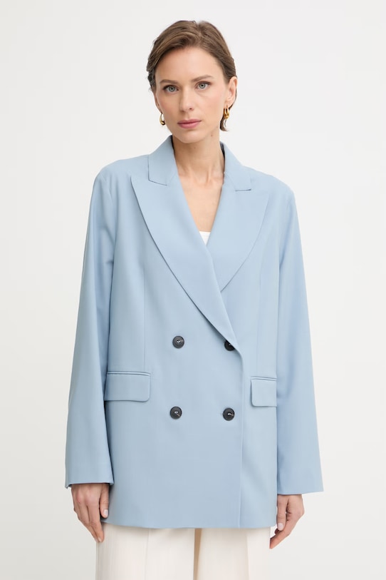 Max&Co. двобортний піджак жіночий з додаванням вовни MCOEGIZIO блакитний 2616041033200