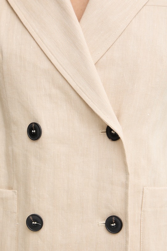 Max&Co. двобортний піджак жіночий з льоном MCOGRADO 2616041034200 бежевий