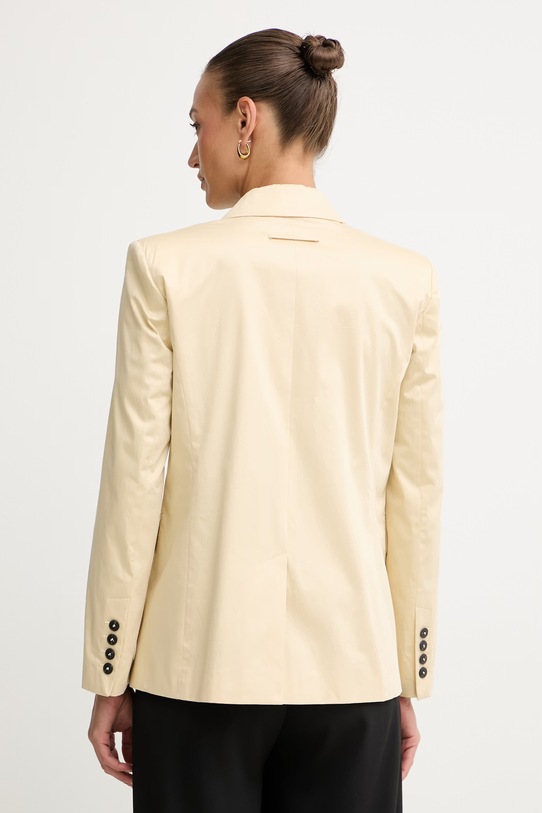 Ρούχα Max&Co. σταυρωτό σακάκι γυναικείο βαμβακερό με ελαστάν MCOGIRAFFA 2616041054200 κίτρινο