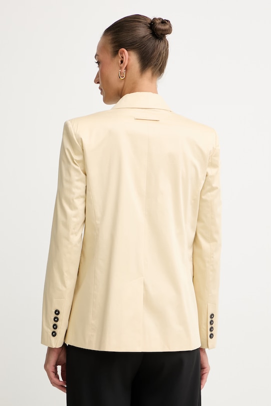 Ρούχα Max&Co. σταυρωτό σακάκι γυναικείο βαμβακερό με ελαστάν MCOGIRAFFA 2616041054200 κίτρινο