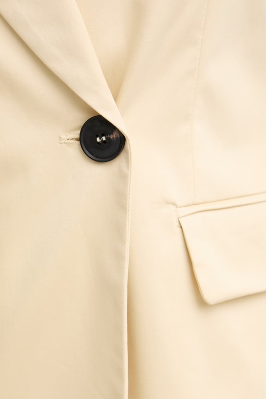 Max&Co. σταυρωτό σακάκι γυναικείο βαμβακερό με ελαστάν MCOGIRAFFA 2616041054200 κίτρινο