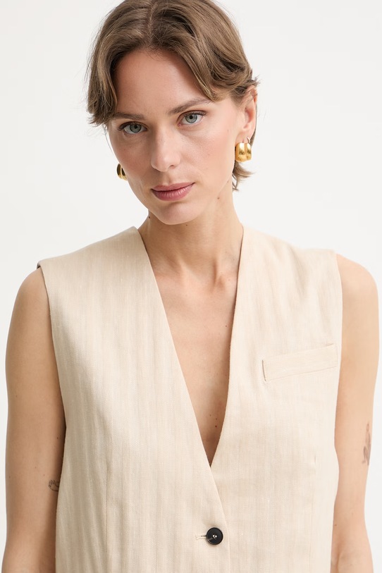 Max&Co. жилет для женщин со льном MCOCANZONE бежевый 2616151014200